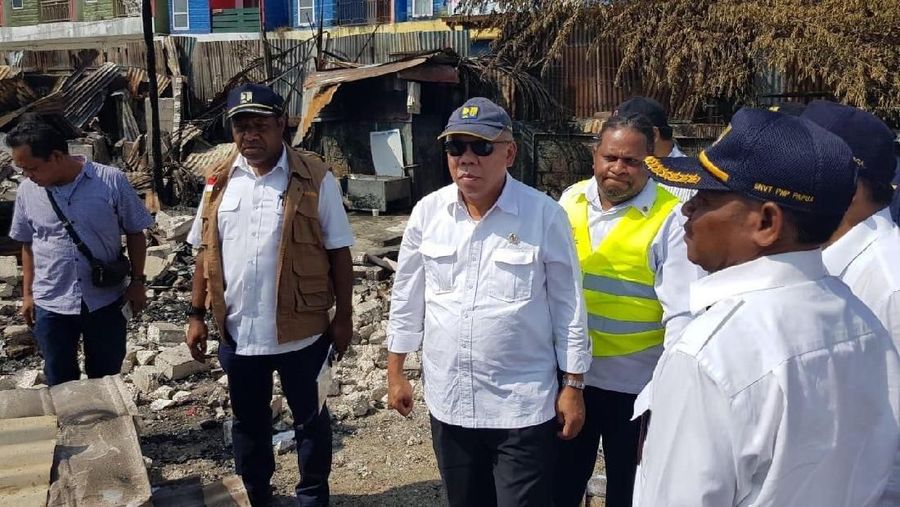 Menteri Pekerjaan Umum dan Perumahan Rakyat (PUPR) Basuki Hadimuljono mengunjungi Jayapura, Papua, pada Selasa (3/9/2019).