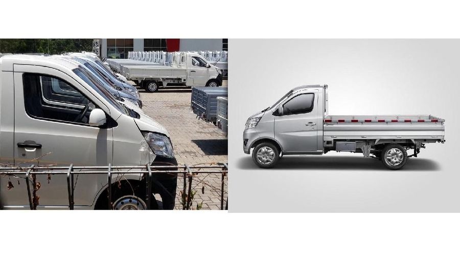 Mobil Esemka Bima dan Changan Star Truck (Foto: detikcom/Ragil Ajiyanto dan Dok. Changan)