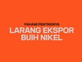 Pahami Pentingnya Larangan Ekspor Bijih Nikel