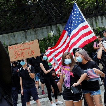 Demonstran Hong Kong Meminta Bantuan Pemerintah AS