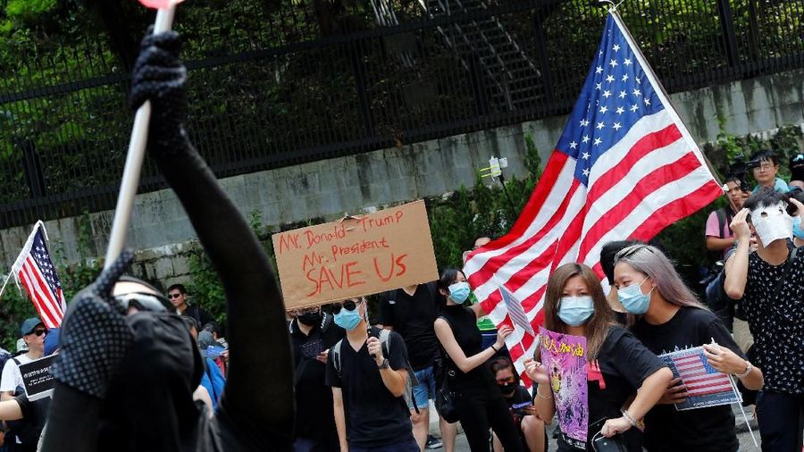 Dari AS Hingga Jerman, Pendemo Hong Kong Meminta Dukungan