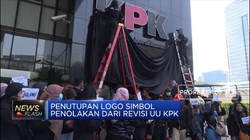 Tolak Revisi UU, KPK Tutup Logo