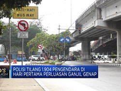 Perluasan Ganjil-Genap, Banyak Pengendara Terkena Tilang