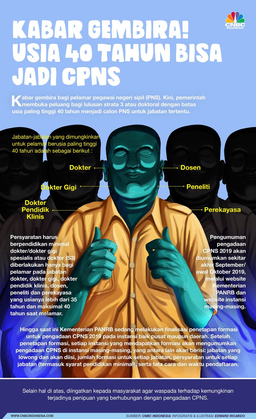 Kabar Bahagia! Walau Berumur 40 Tahun Tetap Bisa Daftar PNS Kabar gembira bagi mereka yang berminat jadi pegawai negeri sipil (PNS).