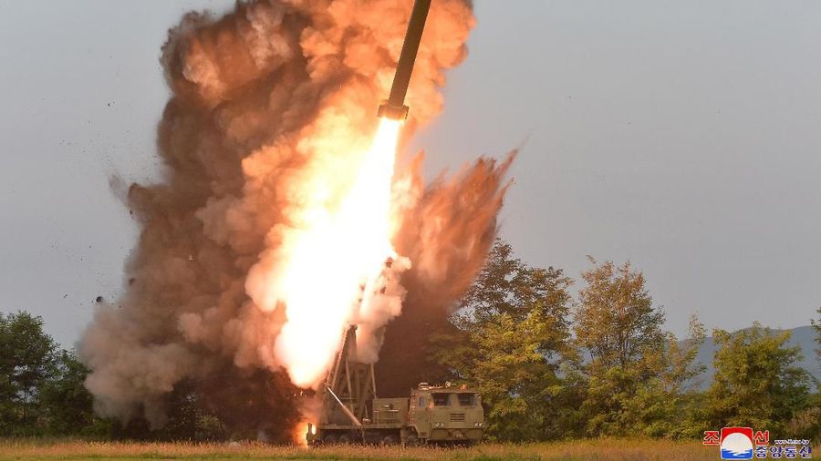 Media pemerintah Korea utara memberitakan, Korea Utara berhasil menguji coba Roket Multiple super besar.