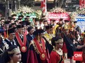 Pengukuhan Menkumham Jadi Guru Besar PTIK Dihadiri Megawati