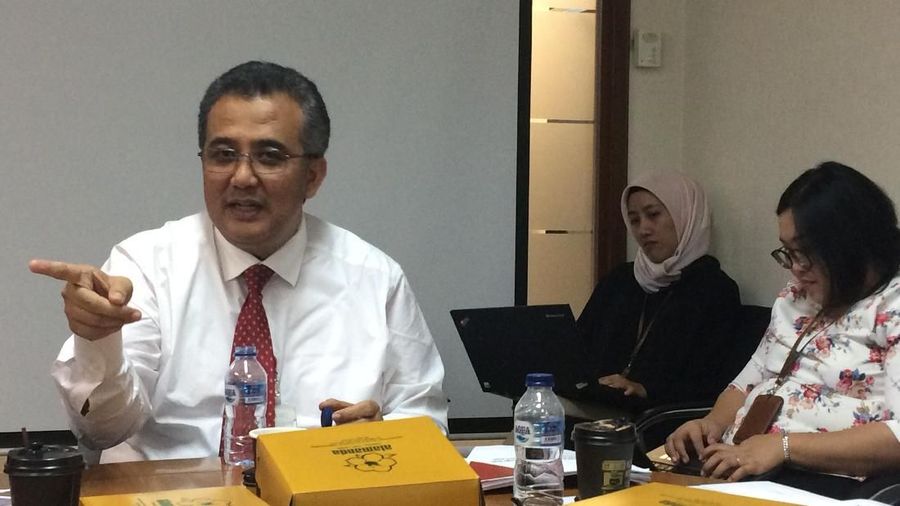 Deputi Komisioner Pengawas Perbankan III OJK Slamet Edy Purnomo (Syahrizal Sidik/CNBC Indonesia).
