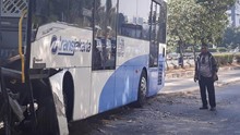 Bajaj Tertabrak Bus Transjakarta, Satu Orang Tewas