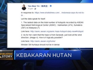 Menteri Malaysia Tolak Klaim Menteri Siti Nurbaya