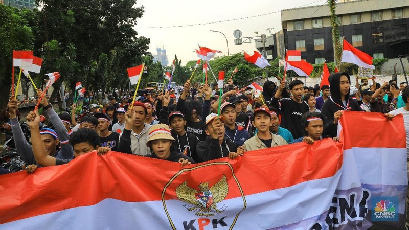 Demo susulan terjadi lagi di depan gedung Komisi Pemberantasan Korupsi (KPK)