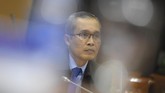 Alexander Marwata juga tak lepas dari sorotan. Pada uji kelayakan di hadapan Komisi III, Alexander mengatakan bahwa hanya orang goblok yang terkena Operasi Tangkap Tangan KPK. (ANTARA FOTO/Nova Wahyudi)