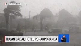VIDEO: Hotel di Bogor Porakporanda Diterjang Hujan Badai