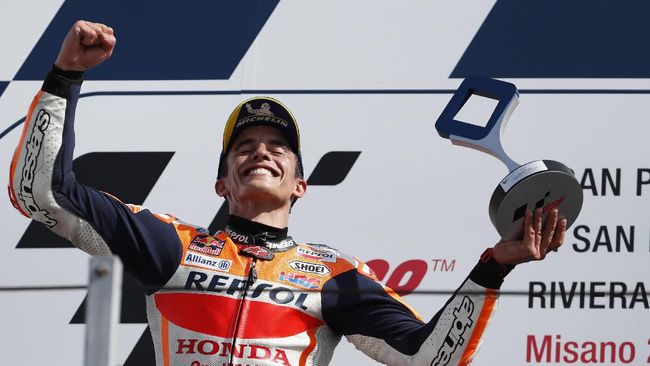 Marquez Disebut Menang MotoGP San Marino Berkat Rossi