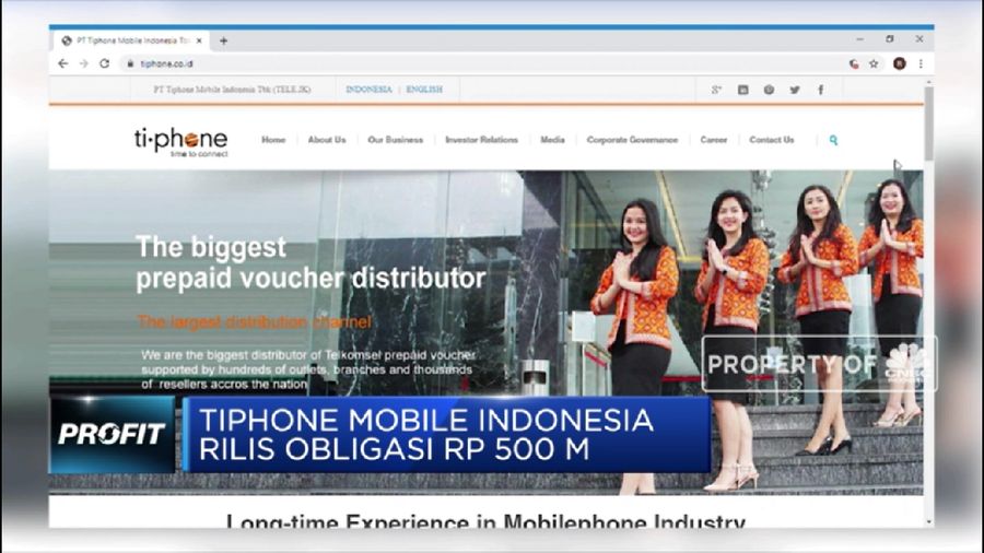Tiphone Mobile Indonesia Rilis Obligasi Rp 500 Miliar (CNBC Indonesia TV)