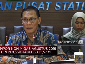 BPS : Nilai Impor Agustus 2019 Mencapai USD 14,20 M