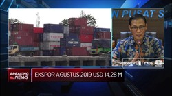 BPS : Ekspor Bulan Agustus 2019 Mencapai USD 14,28 M