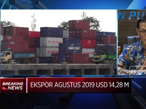 BPS : Ekspor Bulan Agustus 2019 Mencapai USD 14,28 M