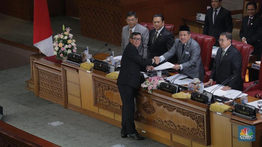 DPR RI mengesahkan revisi UU Nomor 30 Tahun 2002 tentang Pemberantasan Tindak Pidana Korupsi dalam rapat paripurna yang digelar, Selasa (17/9/2019).