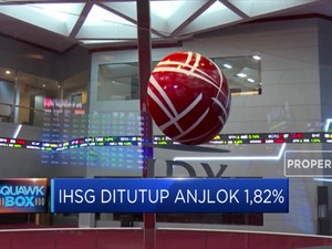 Awal Pekan, IHSG Tumbang Hampir 2%