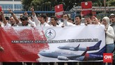 Serikat Pekerja Sriwijaya Air juga meyakini kerja sama manajemen dengan Garuda Indonesia Group juga bisa membuat masa depan karyawan lebih terjamin . (CNNIndonesia/Safir Makki)