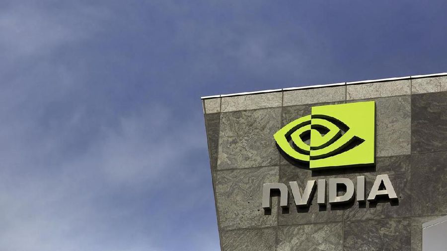 FILE PHOTO - The logo of technology company Nvidia is seen at its headquarters in Santa Clara, California February 11, 2015. REUTERS/Robert Galbraith