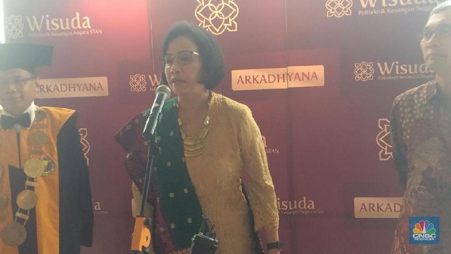 Sri Mulyani Indrawati memberikan sambutan khusus kepada para lulusan STAN 2019. Salah satu pesannya adalah mereka harus lebih hebat dari Robot.