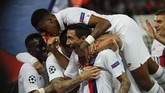 Kemenangan 3-0 ini menjadi awal yang bagus untuk PSG. Kehebatan PSG makin terasa karena mereka tampil tanpa Neymar, Kylian Mbappe, dan Edinson Cavani. (AP Photo/Francois Mori)
