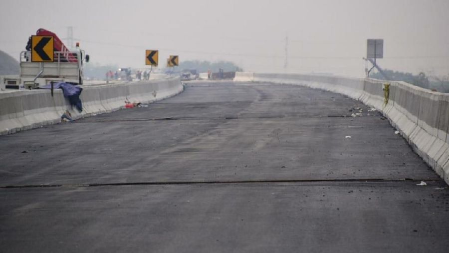 Progres konstruksi tol sepanjang 36,4 Km tersebut saat ini sudah mencapai 96,5%.