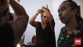 Octa adalah salah satu pusat perhatian dari panggung Srimulat Surabaya. Ia mengaku sudah dua tahun terakhir bergabung dengan Srimulat Surabaya. (CNN Indonesia/Safir Makki)