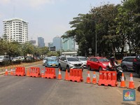 Antisipasi Demo, Jalan Depan di Gerbang Utama DPR/MPR Ditutup
