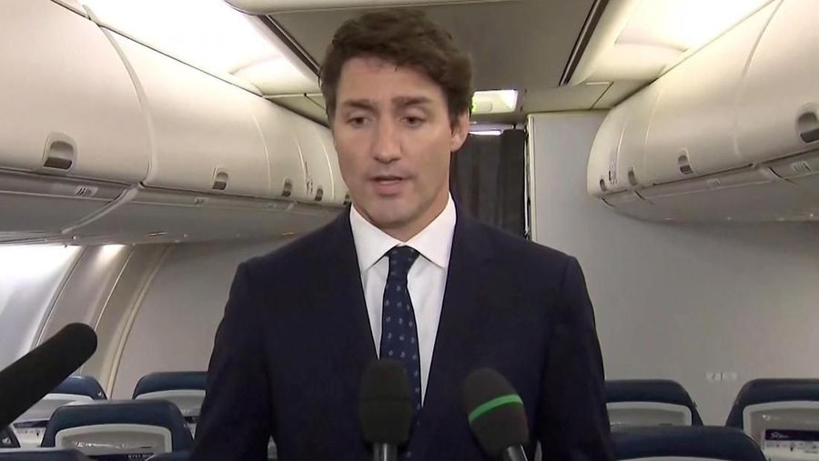 CanadaÕs Prime Minister Justin Trudeau apologizes for wearing brownface makeup in 2001, to reporters on the Liberal party leaderÕs election campaign jet in Halifax, Nova Scotia, Canada in a still image from video September 18, 2019.  CBC via REUTERS.     ATTENTION EDITORS - THIS IMAGE WAS PROVIDED BY A THIRD PARTY. MANDATORY CREDIT. NO RESALES. NO ARCHIVES. CANADA OUT.