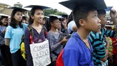Gerakan ini juga didukung oleh sejumlah organisasi lingkungan lain seperti Fridays for Future, Zero Hour, National Children's Campaign, OneMillionOfUs, 350.org, dan beberapa lainnya. (AP Photo/Bullit Marquez)