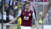 Chris Wood mencetak brace ketika Burnley menang 2-0 atas Norwich City di Stadion Turf Moor. (Richard Sellers/PA via AP)