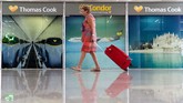 Thomas Cook menyatakan bangkrut setelah gagal mendapat pinjaman. Perusahaan terpaksa gulung tikar karena terlilit utang hingga 1,7 miliar poundsterling. (AP Photo/Francisco Ubilla)