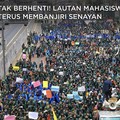 Video Lautan Mahasiswa Berdemo, Terus Membanjiri Senayan