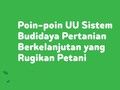 INFOGRAFIS: Poin UU Budidaya Pertanian yang Rugikan Petani