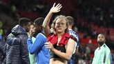 Luke Matheson yang berposisi sebagai bek kanan mencuri perhatian. Selain mencetak gol, Matheson juga tampil apik dan konsisten selama 90 menit.(Richard Sellers/PA via AP)