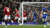 Setelah berkali-kali gagal membobol gawang lawan, Mason Greenwood membawa MU memimpin pada menit ke-68. (Richard Sellers/PA via AP)