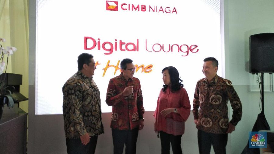 Peresmian CIMB Niaga Digital Lounge @Home Kemang. (CNBC Indonesia/Yuni Astutik)