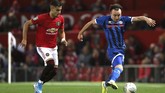 Manchester United menjamu klub divisi tiga, Rochdale, pada babak ketiga Piala Liga Inggris. (Richard Sellers/PA via AP)