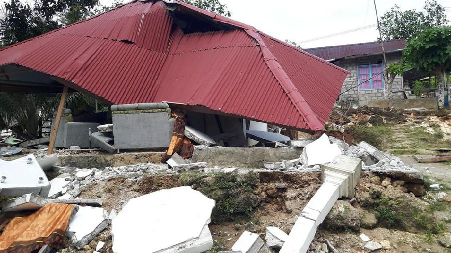Kerusakan di Wilayah Liang, Ambon Karena Gempa (dok. BNPB)