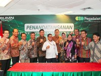 Sinergi BUMN, BRI & Pegadaian Teken Kerjasama Strategis