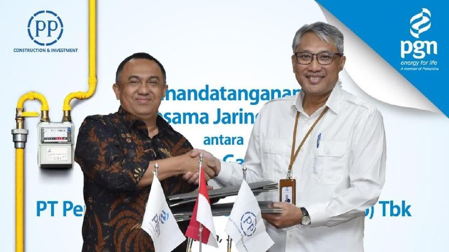 PGN dan PTPP Bekerjasama Membangun 500 ribu Jaringan Gas Rumah Tangga