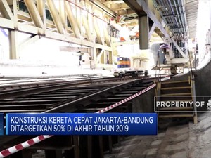 Progres Konstruksi Kereta Cepat Jakarta - Bandung Baru 35%