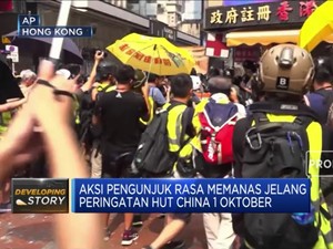 Jelang HUT China, Unjuk Rasa Hong Kong Makin Menggila
