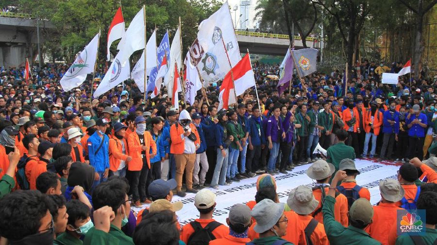 Mahasiswa desak Presiden Jokowi terbitkan Perppu KPK pada 14 Oktober 2019