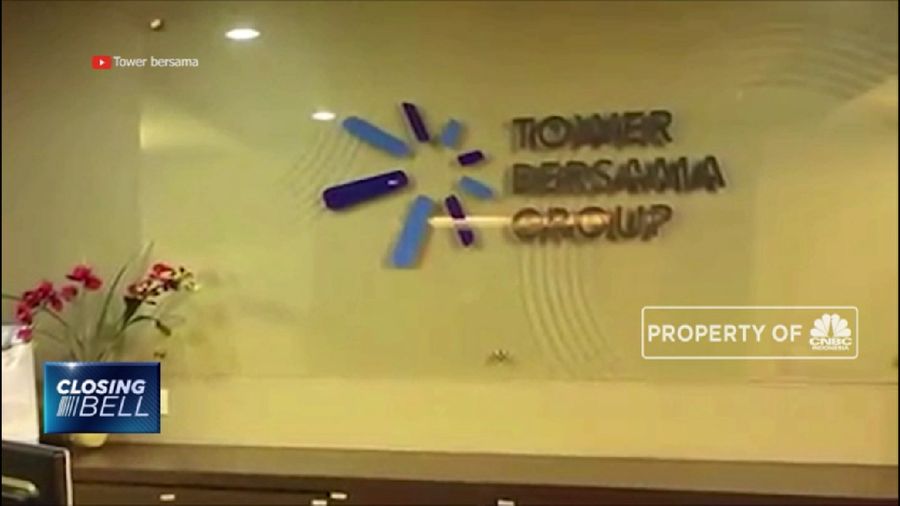 Saham PT Tower Bersama Infrastructure Tbk (TBIG) anjlok.