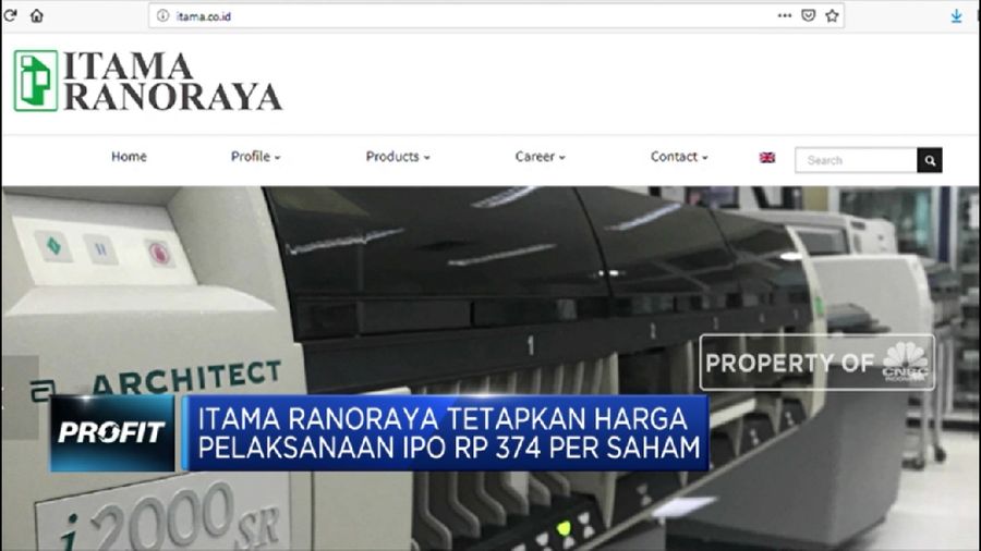 Itama Ranoraya Tetapkan Harga Pelaksanaan IPO Rp 374 Persaham (CNBC Indonesia TV)