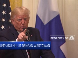 Trump Ribut dengan Wartawan di Depan Presiden Finlandia