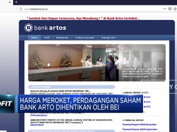 Harga Meroket Tapi Perdagangan Saham Bank Artos Disetop BEI